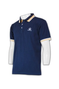 P263polo衫團體制服訂做香港 扁機撞色間 2色 扁機撞色 2間 ball衫Go     寶藍色  扁機撞色 2間